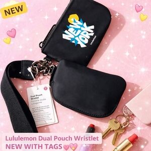 Black Dual Pouch Wrislet Lululemon New With Tags
